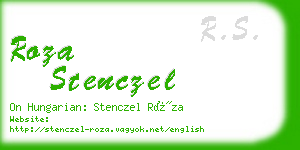 roza stenczel business card